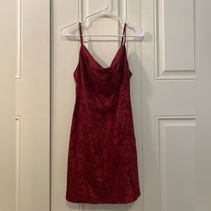 Urban Outfitters red satin min dress